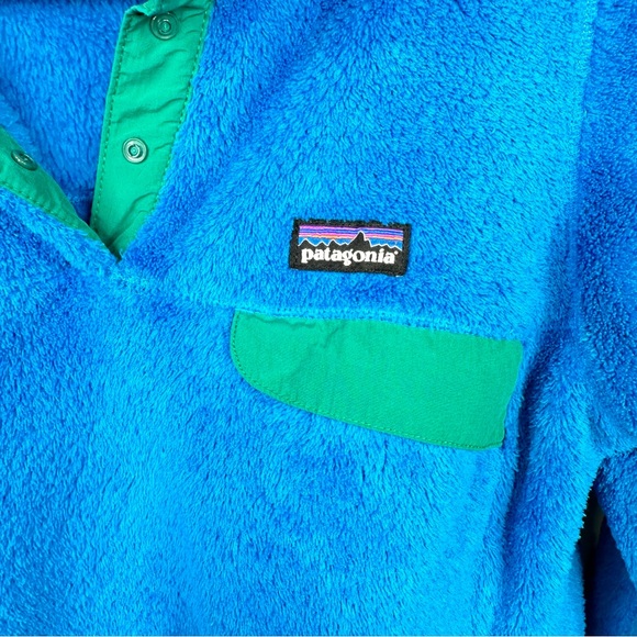 Patagonia Re-Tool Snap-T Pullover Jacket Fleece Larimar Blue Green Medium - Picture 8 of 13